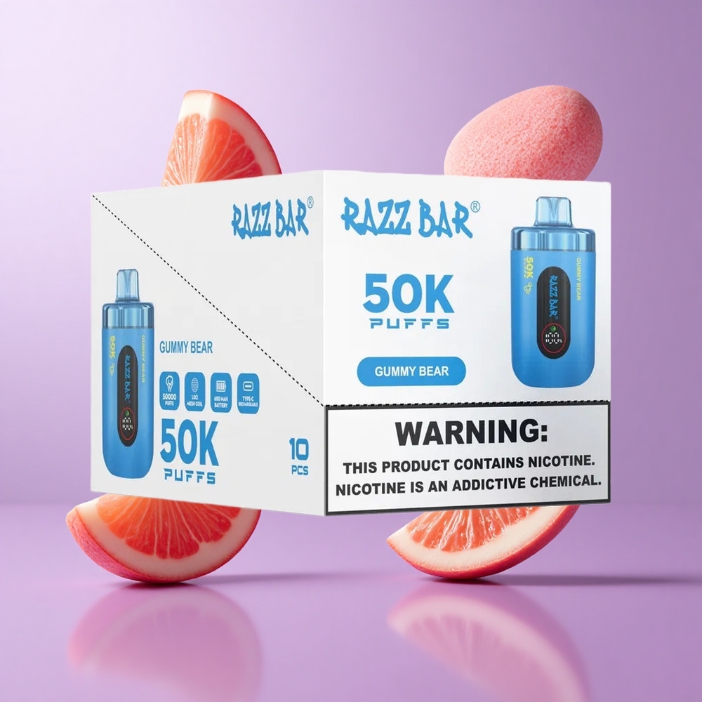 Razz Bar 50K Puffs Gummibärchen Deutschland großhandel 1,0 Ohm Mesh Coil