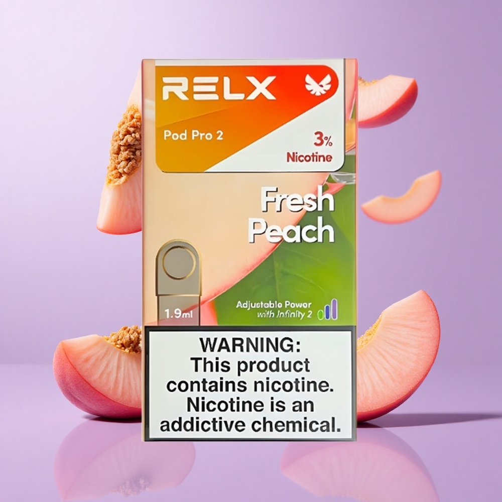 RELX Pod Pro 2 600 Puffs Frischer Pfirsich Deutschland großhandel Nikotingehalt: 3%