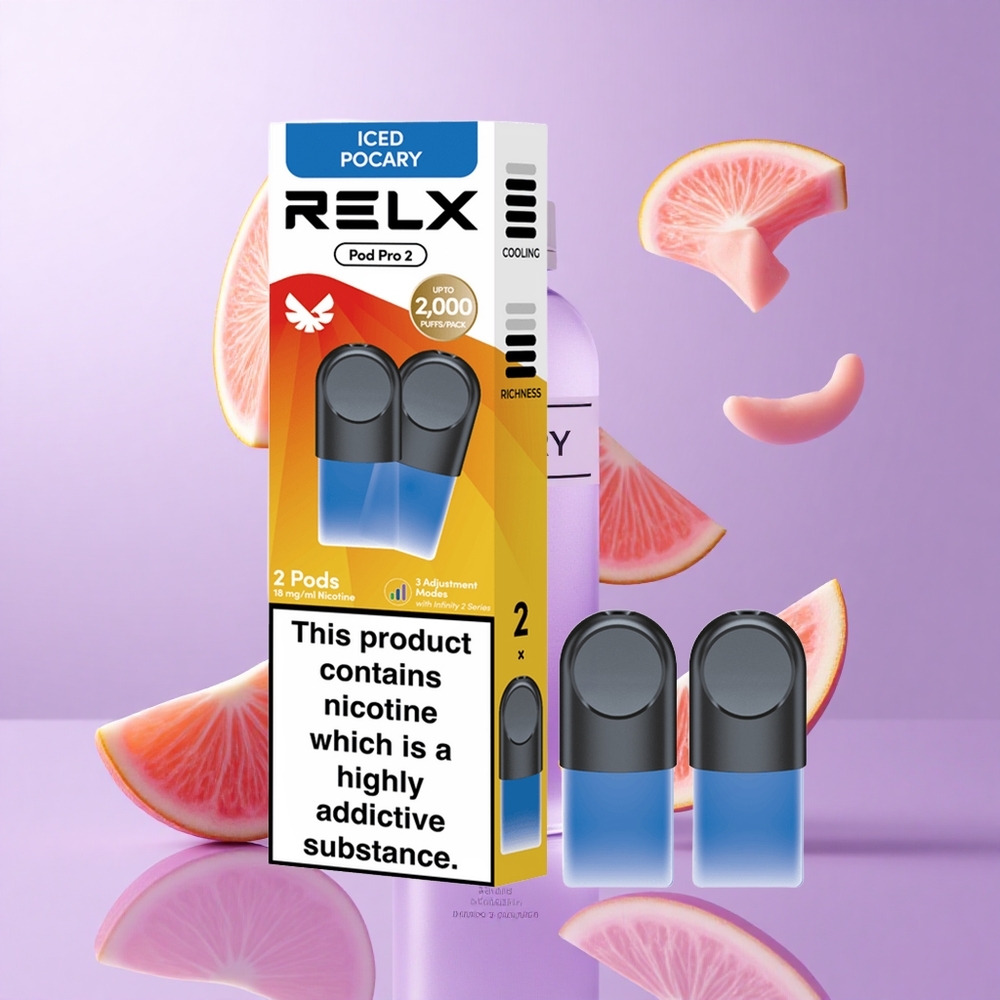 Relx Pod Pro 2 600 Puffs Getränk-Eisgekühlt Pocary Deutschland großhandel Nikotingehalt:1,8%