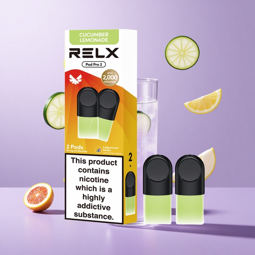 Relx Pod Pro 2 600 Puffs Getränk-Gurke Limonade Deutschland großhandel Nikotingehalt:1,8%