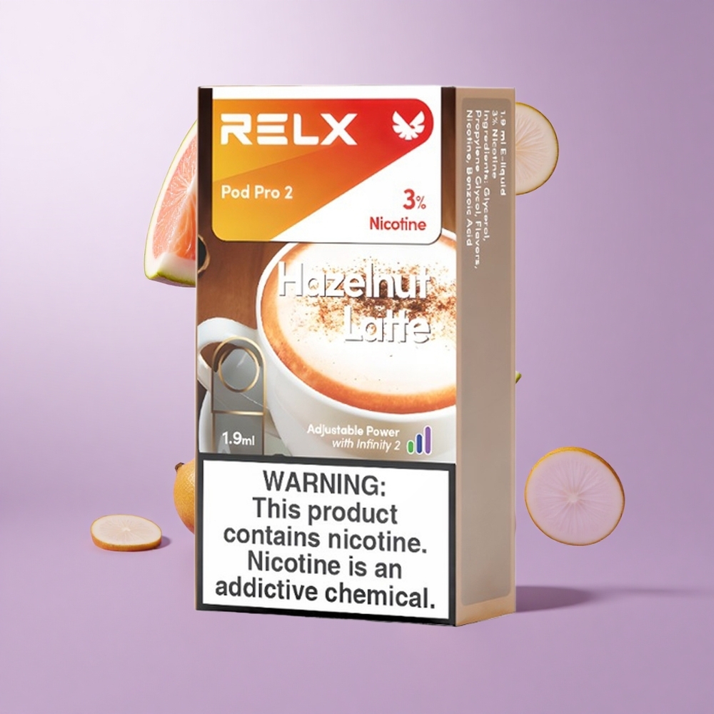 Relx Pod Pro 2 600 Puffs Haselnuss Latte Deutschland großhandel Nikotingehalt: 3%
