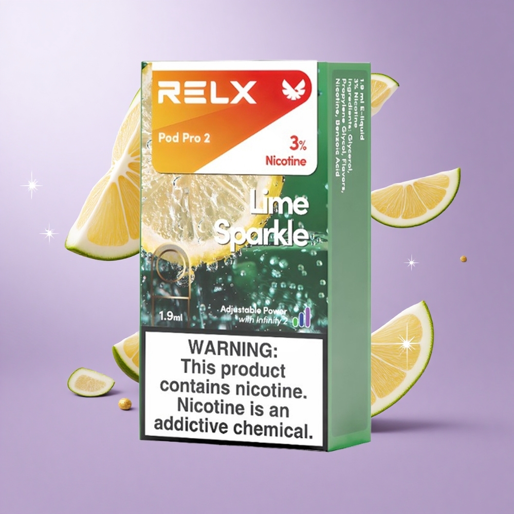 Relx Pod Pro 2 600 Puffs Limette Glitzern Deutschland großhandel Nikotingehalt: 3%