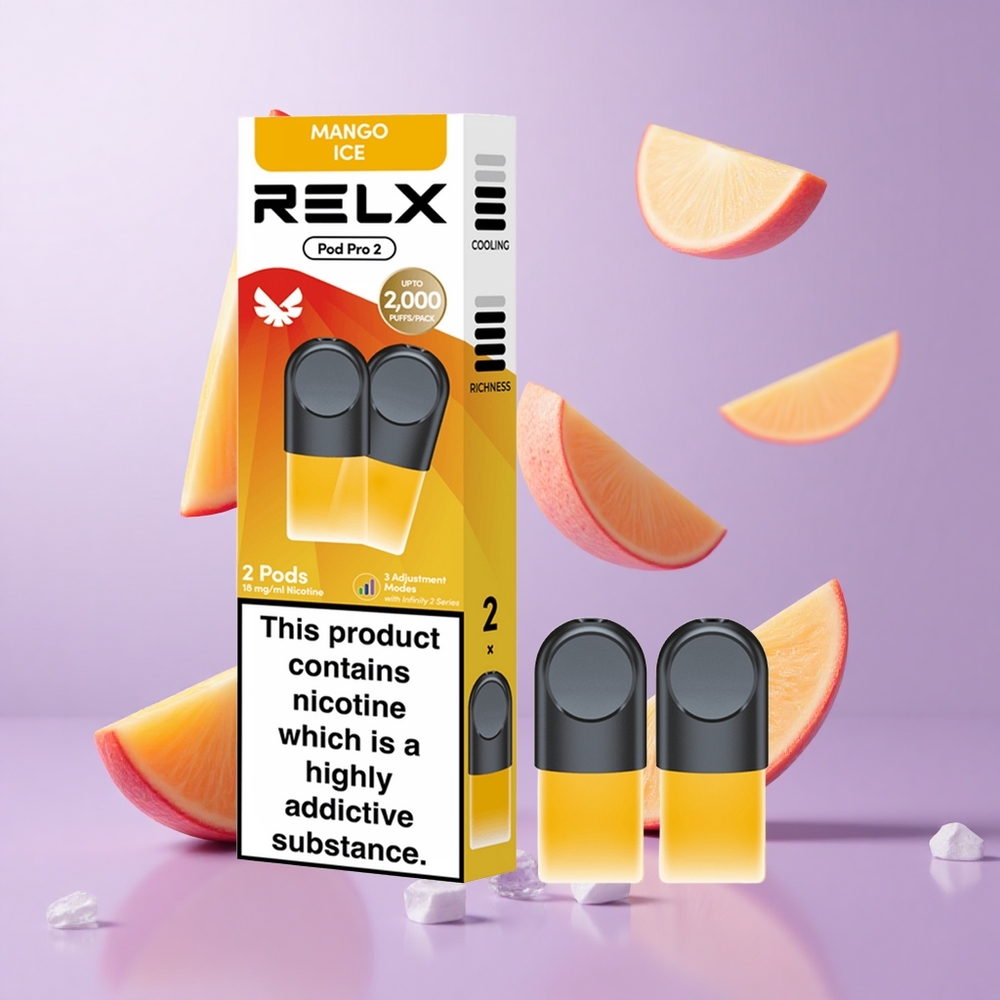 Relx Pod Pro 2 600 Puffs Mango Eis Deutschland großhandel Nikotingehalt: 1,8%