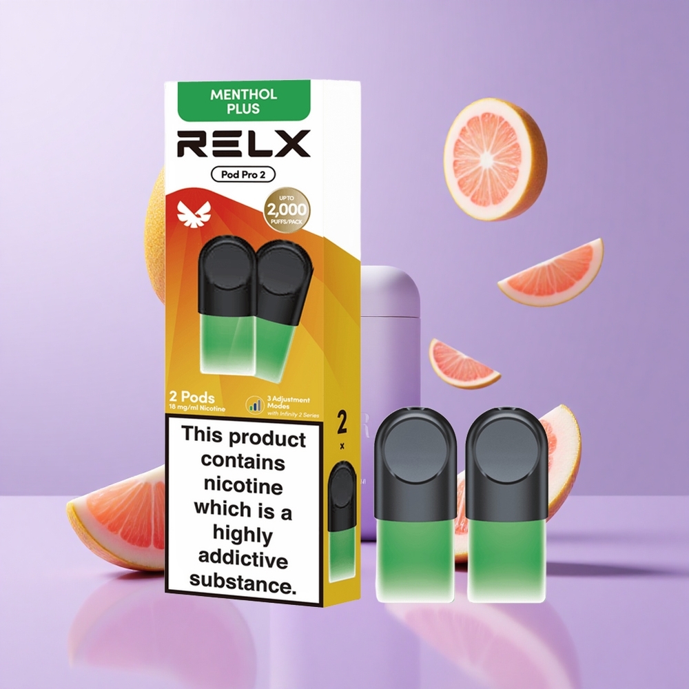 Relx Pod Pro 2 600 Puffs Minze-Menthol Plus Deutschland großhandel Nikotingehalt: 1,8%