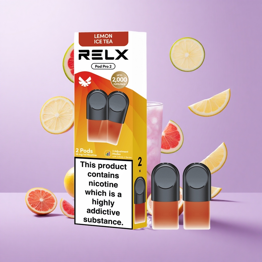 Relx Pod Pro 2 600 Puffs Tee-Zitrone Eis Tee Deutschland großhandel Nikotingehalt: 1,8%