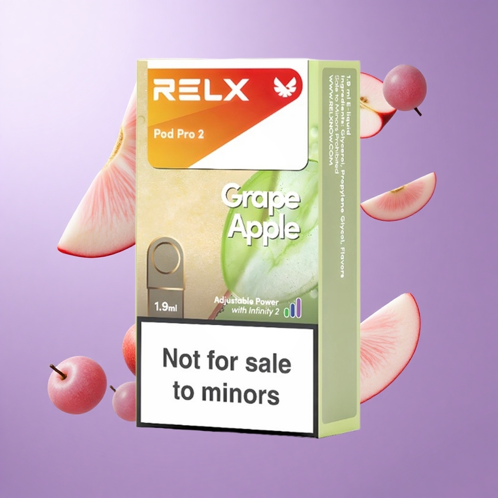 Relx Pod Pro 2 600 Puffs Traube Apfel Deutschland großhandel Nikotingehalt: 0%