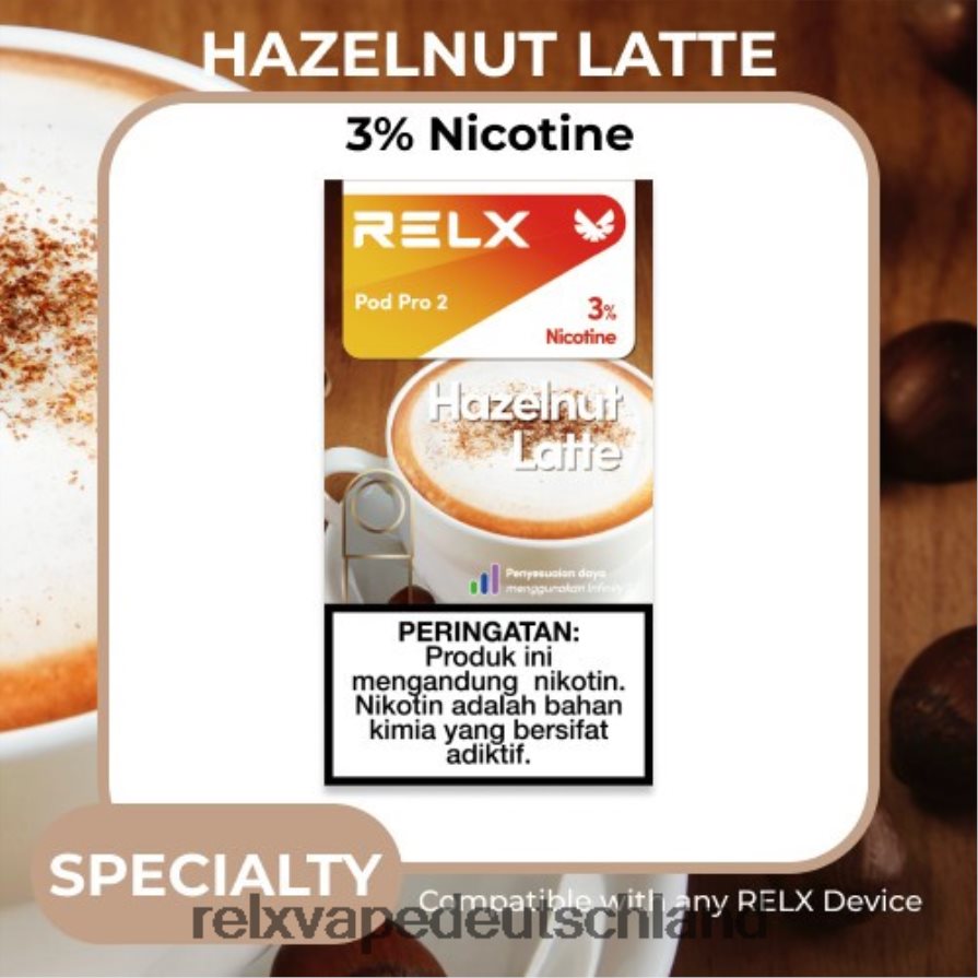 Haselnuss-Latte-Kaffee