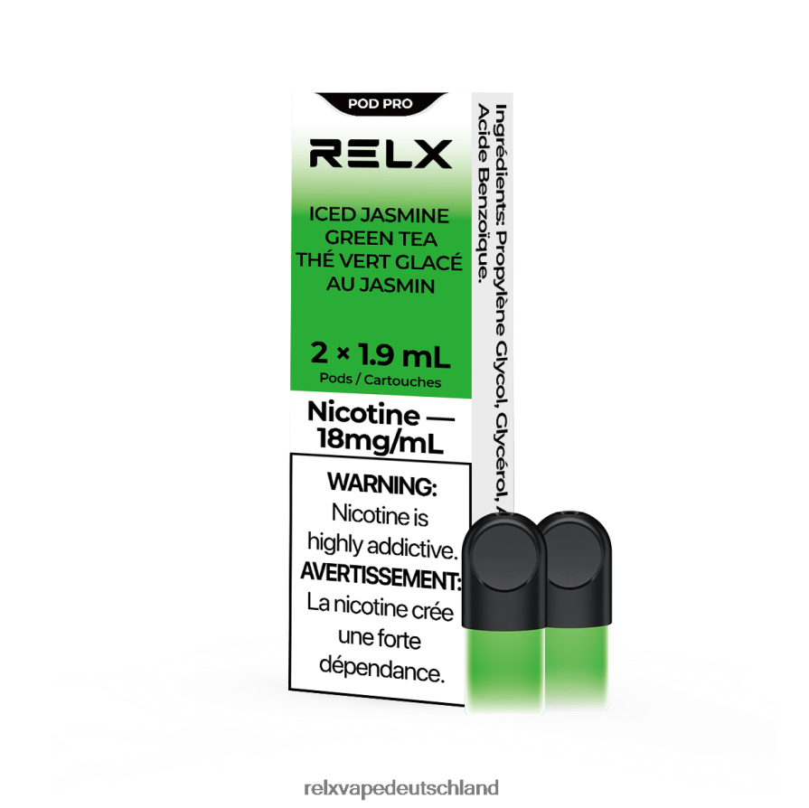 eisgekühlter grüner Jasmintee RELX Pod Pro – 2 Pods - RELX vape Deutschland IUT8R13